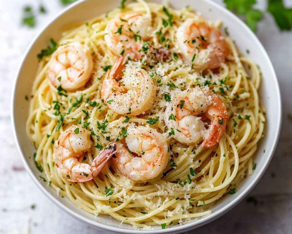 15-Minute Garlic Butter Shrimp Pasta
