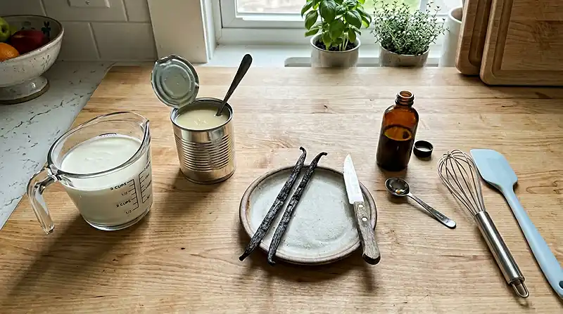 3-Ingredient No-Churn Vanilla Ice Cream