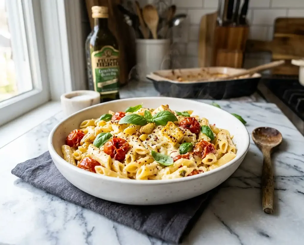 5-Ingredient Baked Feta Pasta