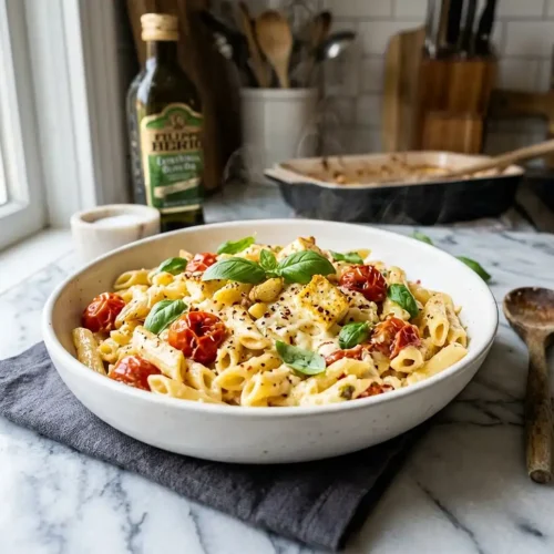 5-Ingredient Baked Feta Pasta (Viral TikTok Recipe) 2 5-Ingredient Baked Feta Pasta