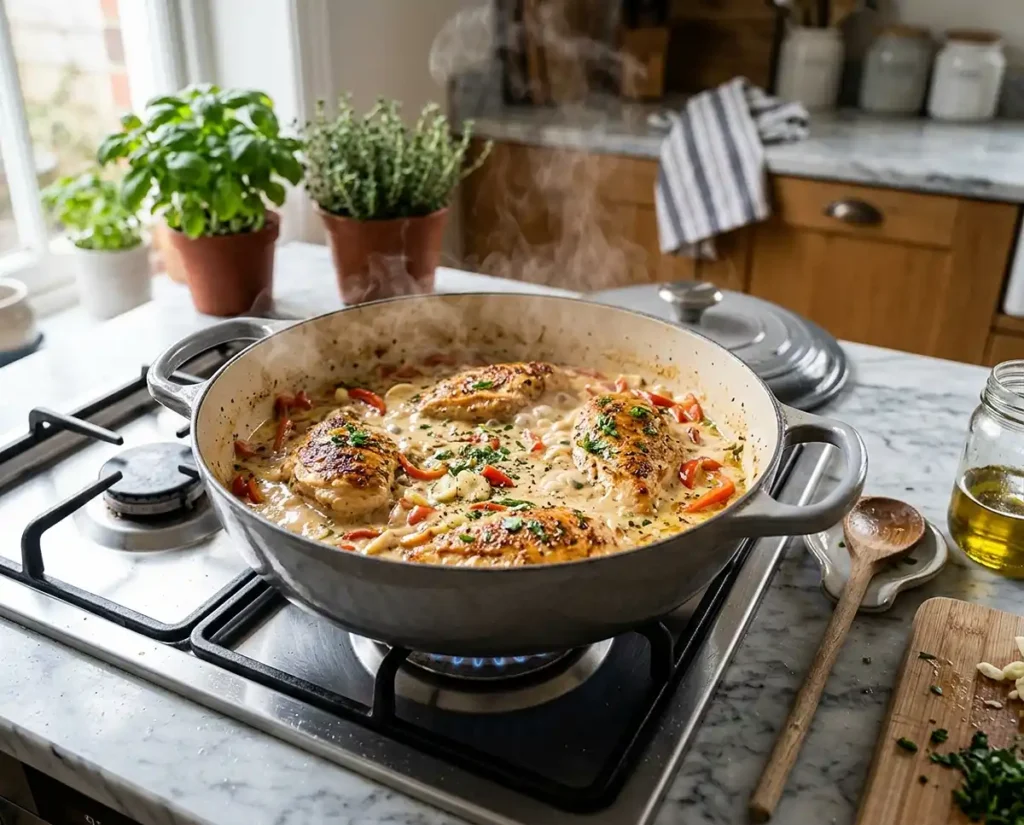 5-Ingredient Creamy Garlic Chicken