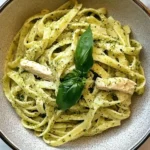 5-Ingredient Creamy Pesto Chicken Pasta