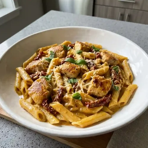 Creamy Sun-Dried Tomato Chicken Pasta 2 5-Ingredient Creamy Sun-Dried Tomato Chicken Pasta