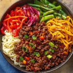 5-ingredient hot maple beef mince stir-fry