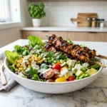 BBQ Chicken Skewer Salad