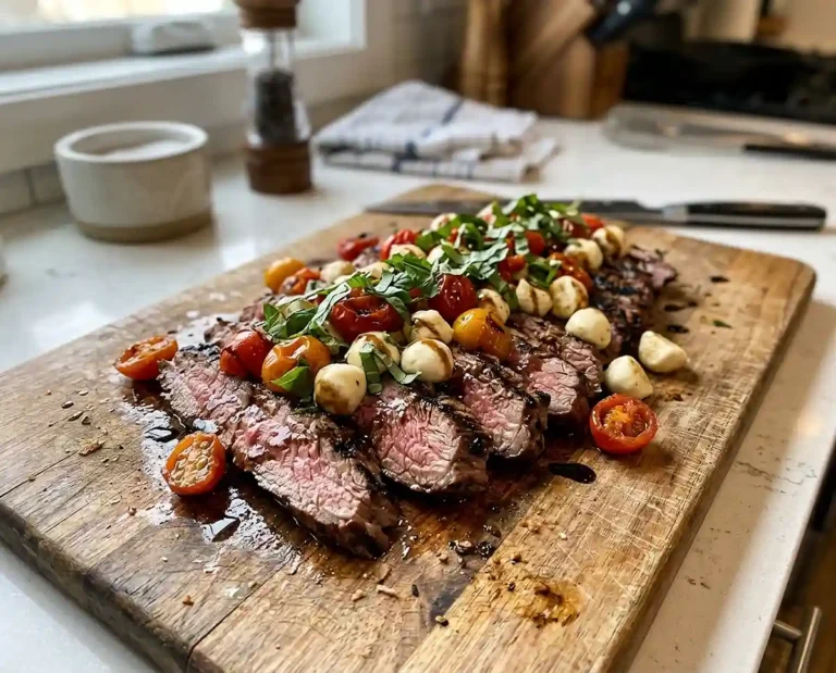 Balsamic Grilled Flank Steak Caprese