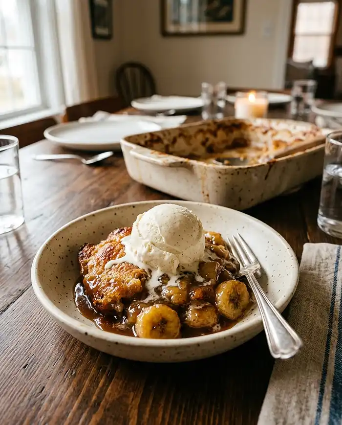 Bananas Foster Cobbler