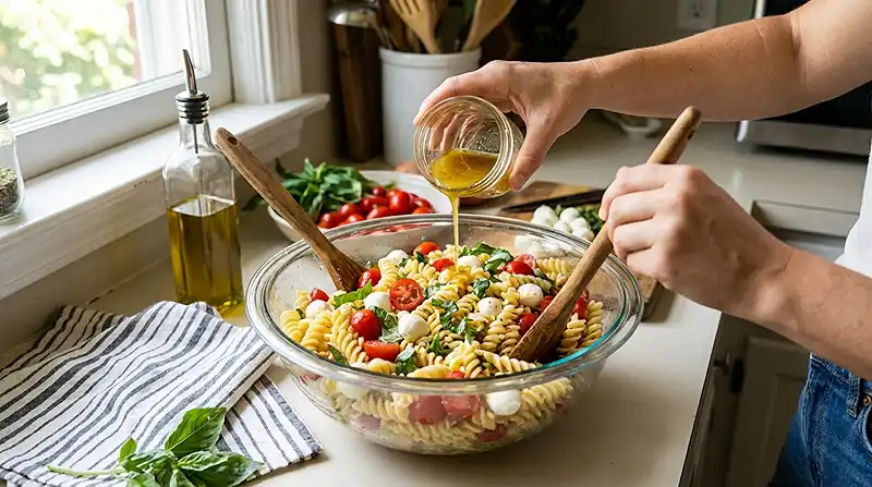 Caprese Pasta Salad 4 Caprese Pasta Salad Dressing