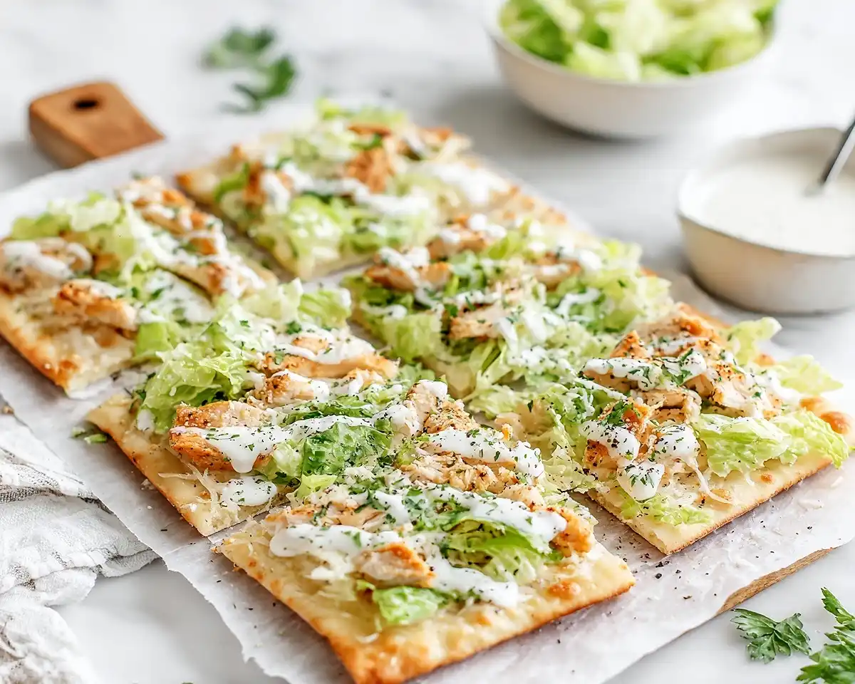 Chicken Caesar Flatbread