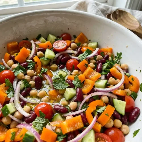 Double Bean Mediterranean Salad 2 Double Bean Mediterranean Salad