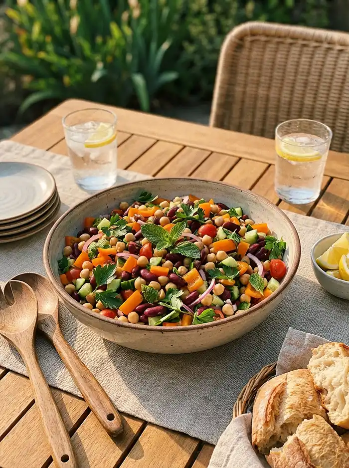 Double Bean Mediterranean Salad 5 Double Bean Mediterranean Salad Recipe