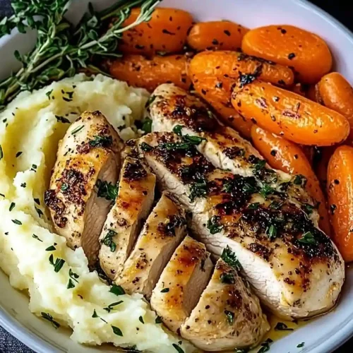 Garlic Herb Chicken with Creamy Mashed Potatoes