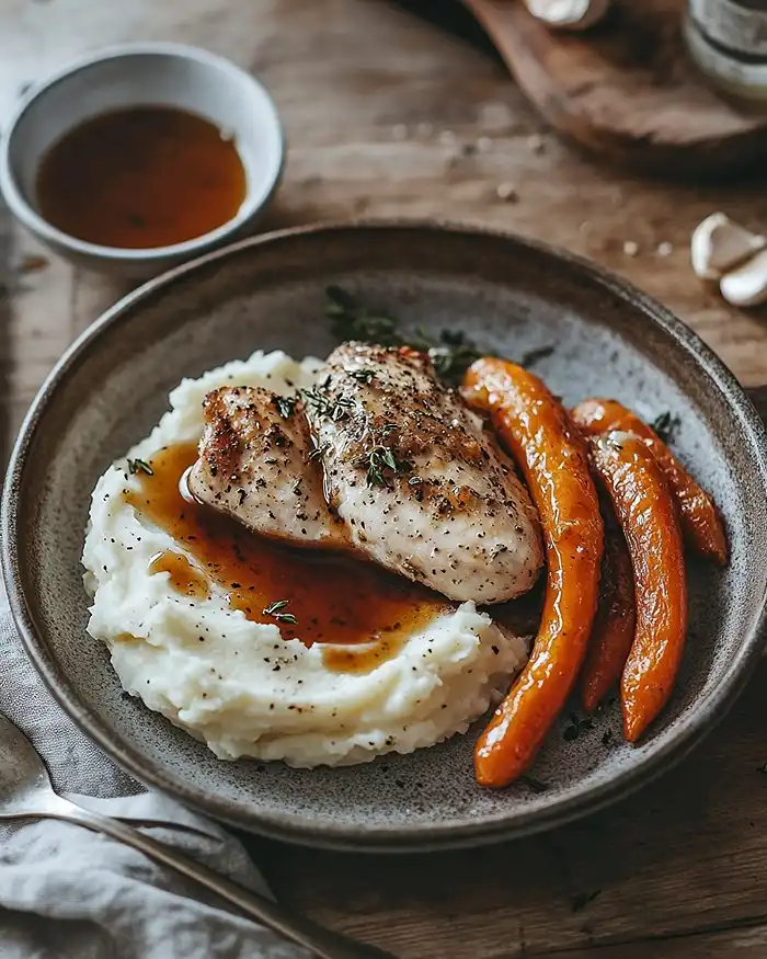 Garlic Herb Chicken with Creamy Mashed Potatoes Recipe