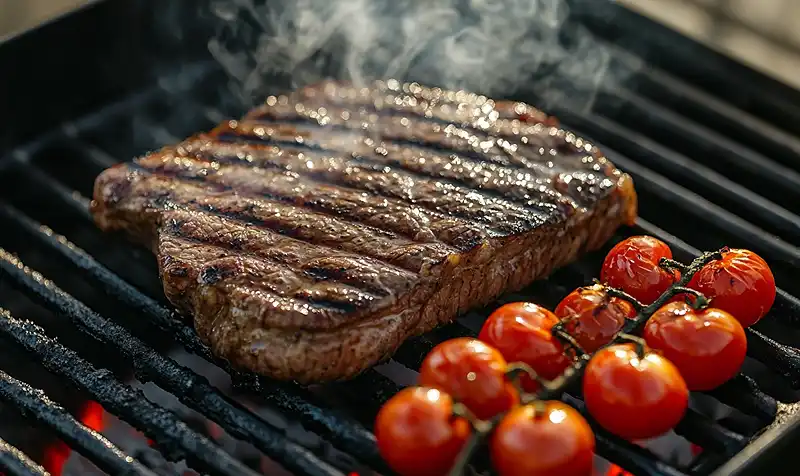 Grilling Balsamic Flank Steak Caprese
