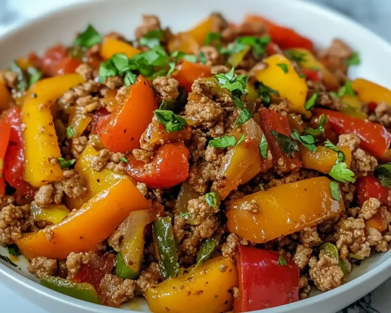 Ground Turkey and Peppers