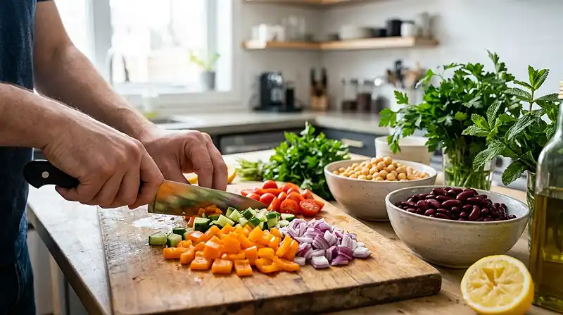 Double Bean Mediterranean Salad 4 How to Make Double Bean Mediterranean Salad