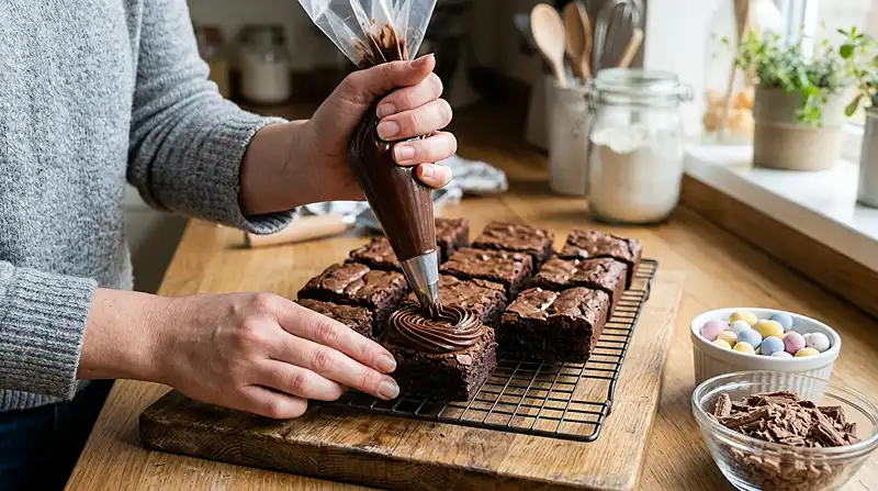 How to Make Mini Egg Nest Brownies