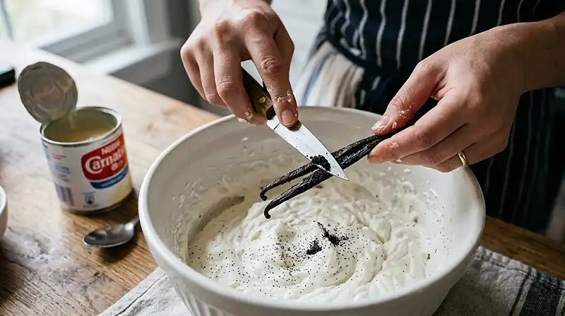 3-Ingredient No-Churn Vanilla Ice Cream