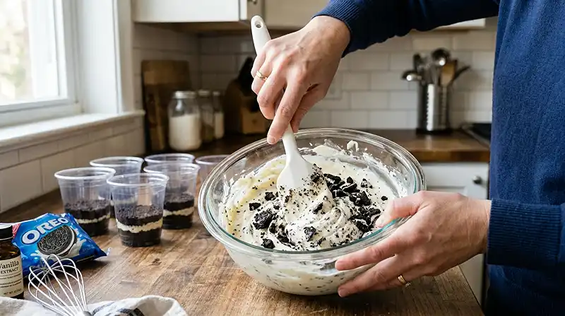 5-Ingredient Oreo No-Bake Cheesecake Cups 4 How to Make Oreo No-Bake Cheesecake Cups