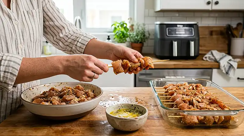 Ranch Garlic Parmesan Chicken Skewers 4 How to Make Ranch Garlic Parmesan Chicken Skewers