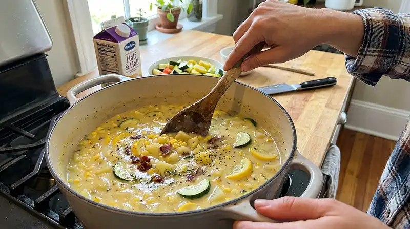 Summer Corn and Zucchini Chowder 4 How to Make Summer Corn and Zucchini Chowder