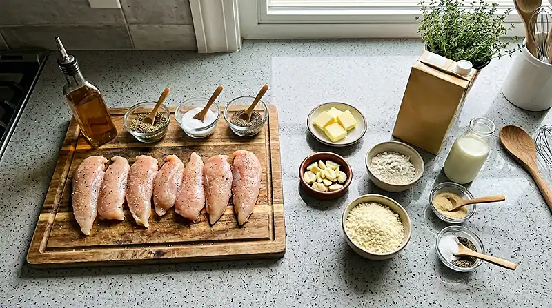 Ingredients for Blackstone Garlic Parmesan Chicken