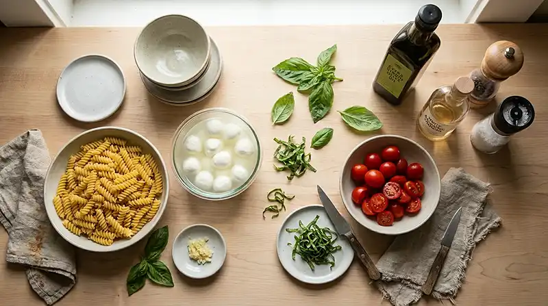 Caprese Pasta Salad 3 Ingredients for Caprese Pasta Salad