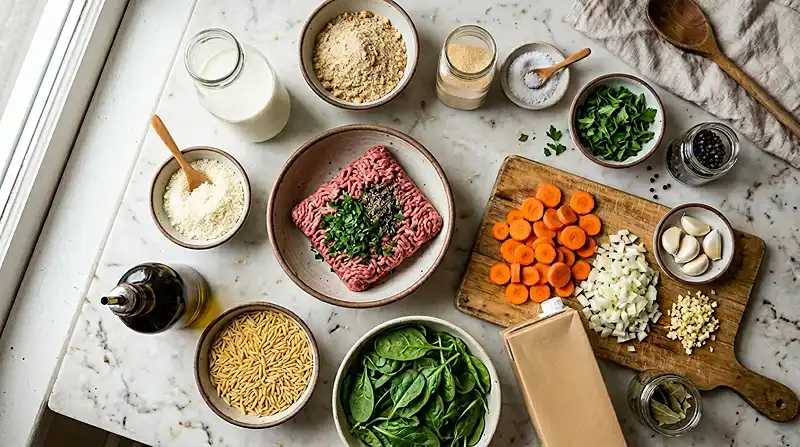 Ingredients for Classic Italian Wedding Soup