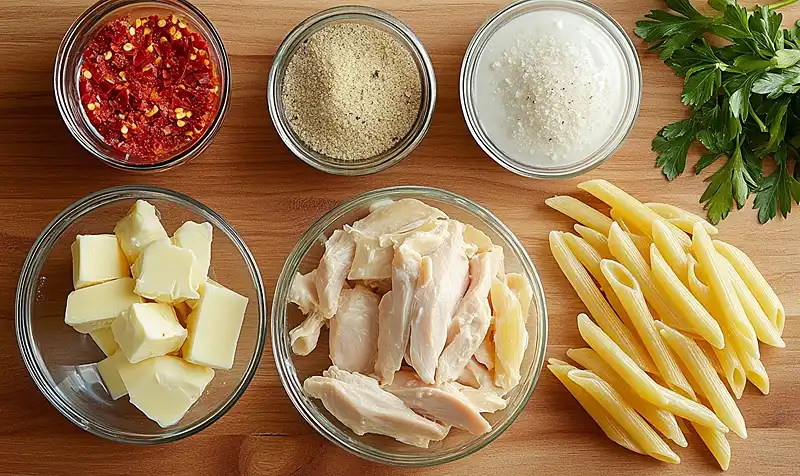Ingredients for Creamy Cowboy Butter Pasta