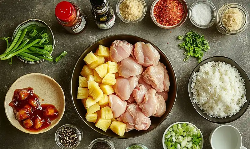 Ingredients for Crockpot Pineapple Chicken