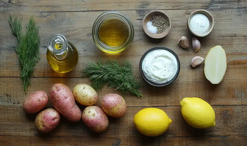 Ingredients for Greek Potato Wedges
