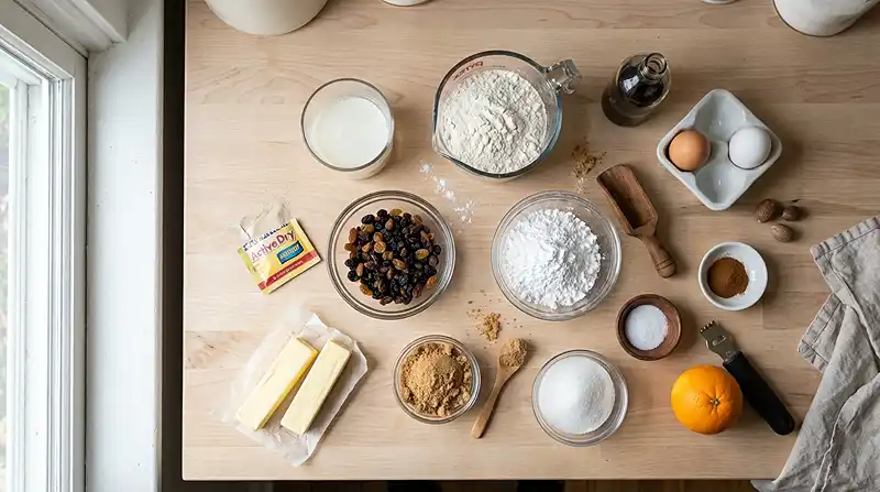 Hot Cross Buns 3 Ingredients for Hot Cross Buns