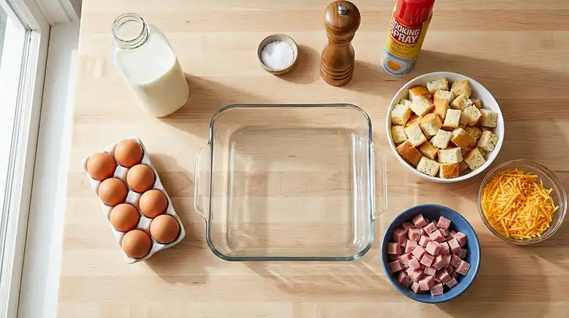 Leftover Ham Breakfast Casserole 3 Ingredients for Leftover Ham Breakfast Casserole