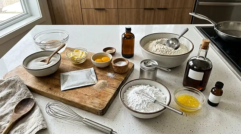 Ingredients for Maple Donut Bars