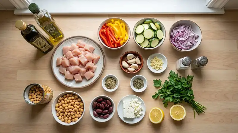 Mediterranean Chicken Stir-Fry 3 Ingredients for Mediterranean Chicken Stir-Fry