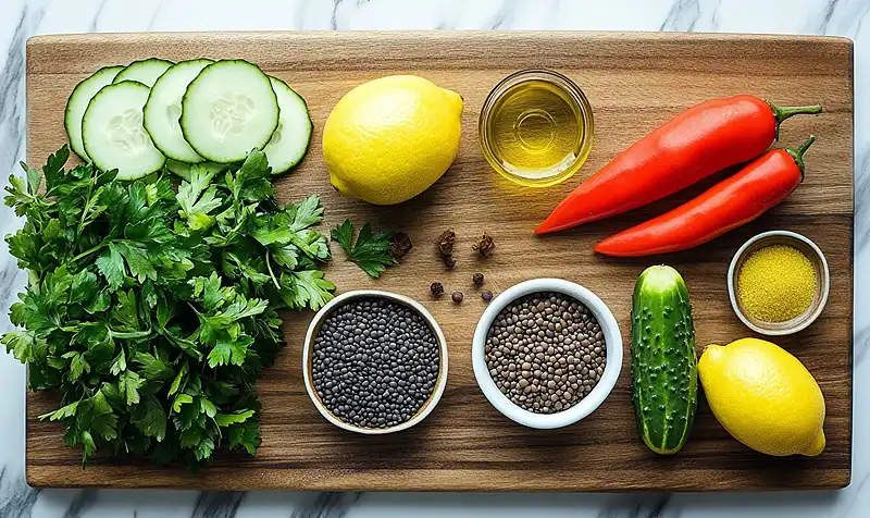 Mediterranean lentil salad 3 Ingredients for Mediterranean Lentil Salad