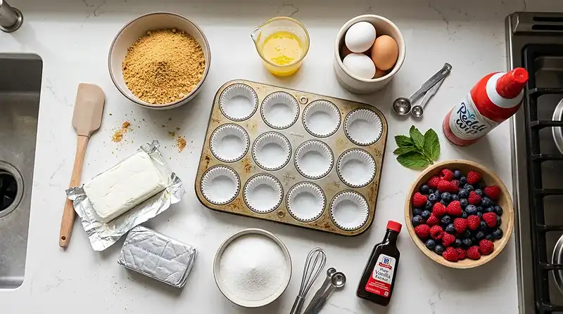 Ingredients for Mini Cheesecakes Cups