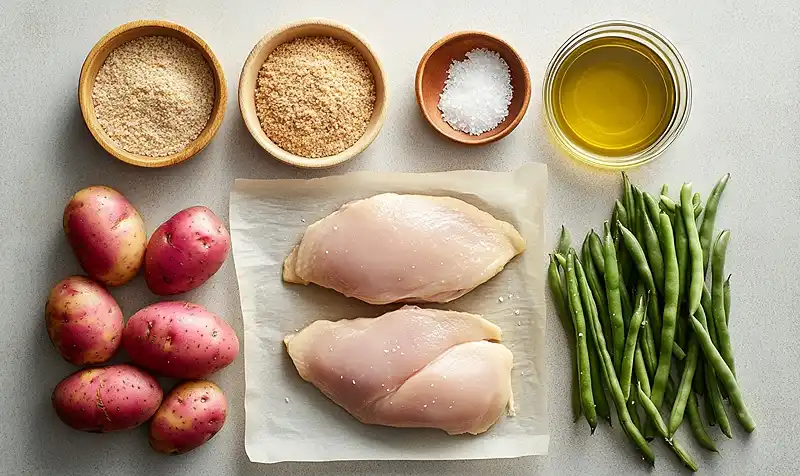 Parmesan Crusted Chicken Sheet Pan Dinner 3 Ingredients for Parmesan Crusted Chicken Sheet Pan Dinner