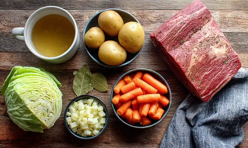 Slow Cooker Corned Beef and Cabbage 3 Ingredients for Slow Cooker Corned Beef and Cabbage
