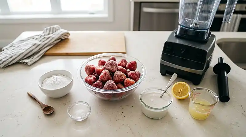 Ingredients for Strawberry Dole Whip