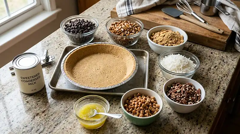 Ingredients for Texas Trash Pie