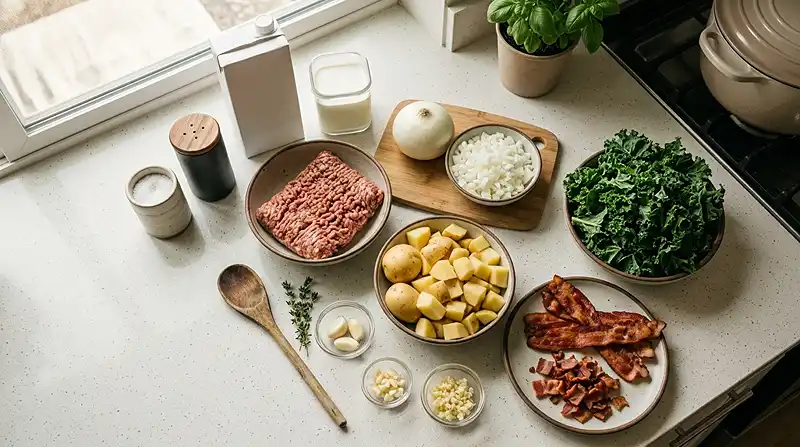 Ingredients for Zuppa Toscana