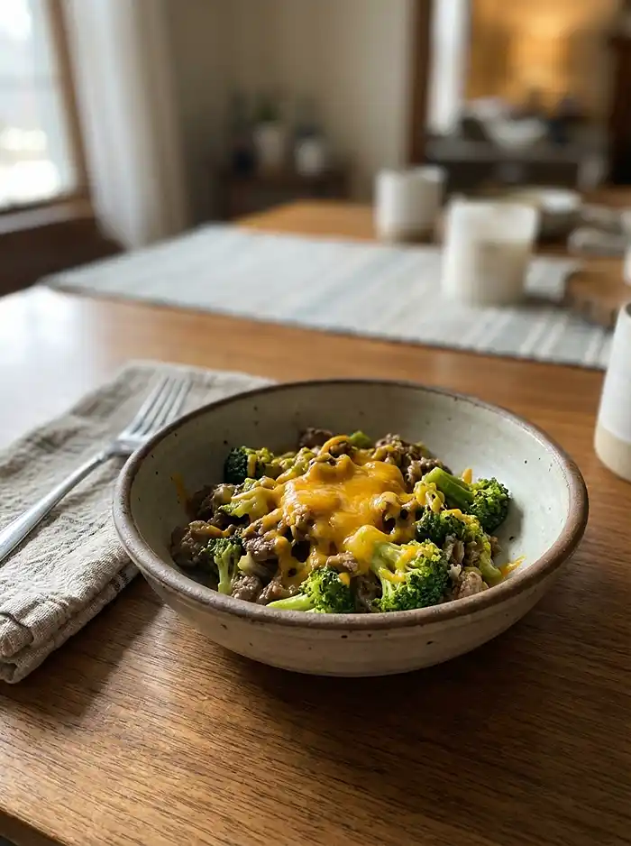 Keto Hamburger Broccoli Skillet 4 Keto Hamburger Broccoli Skillet recipe