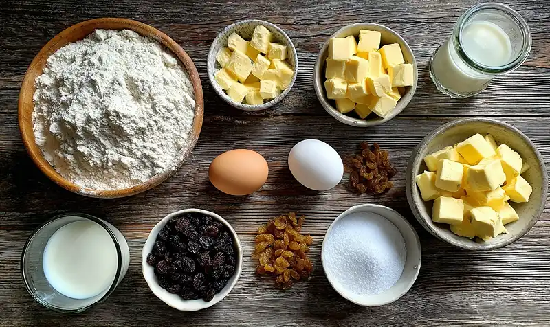 Main ingredients for Grandma's Irish Soda Bread