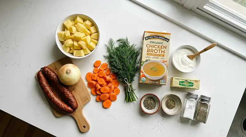 Main ingredients for Kartoflanka