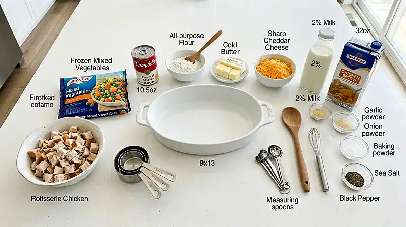 Main ingredients for Red Lobster Biscuit Chicken Pot Pie Recipe