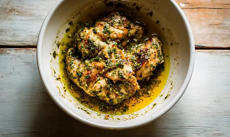 Grilled Salsa Verde Pepper Jack Chicken 4 Marinade the Salsa Verde Pepper Jack Chicken
