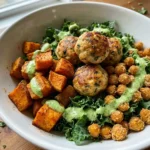 Mediterranean Chicken Meatball Bowls