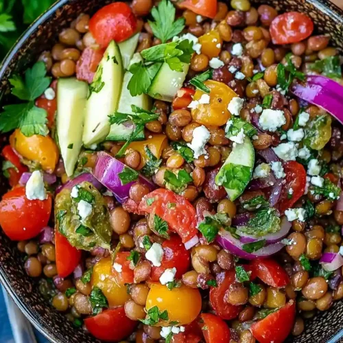 Mediterranean lentil salad 2 Mediterranean Lentil Salad