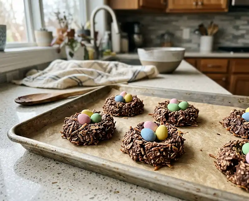 Easter Egg Nest Cookies (No-Bake Treat) 5 No Bake Easter Egg Nest Cookies